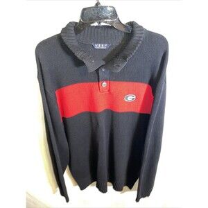 Vesi Sportswear Men’s Georgia Bulldogs Sweater Sz 2XL Black Red Gameday Stadium